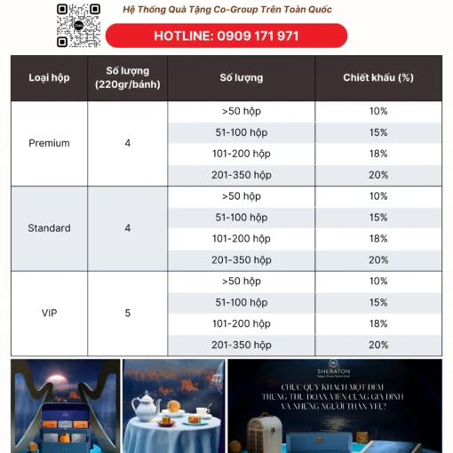 Chiết Khấu Đại Lý Bánh Trung Thu Sheraton Giá Sỉ 2024 Giá Sỉ Rẻ Nhất - CHIẾT KHẤU CAO 50%. Giá bán hộp bánh 2-4 cái bao nhiêu? Giảm Giá cho Doanh Nghiệp, Đại Lý như thế nào?