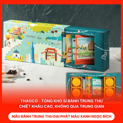 Bánh Trung Thu Đại Phát Màu Xanh Ngọc Bích