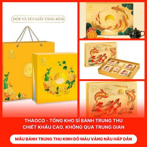 Bánh Trung Thu Kinh Đô Màu Vàng Nâu Hấp Dẫn