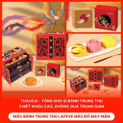 Bánh Trung Thu Lafeve Màu Đỏ May Mắn
