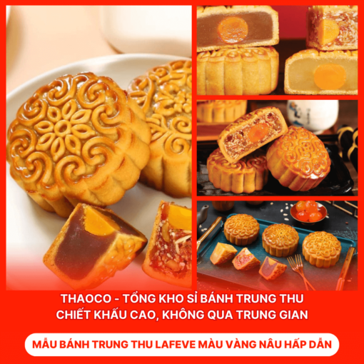 Bánh Trung Thu Lafeve Màu Vàng Nâu Hấp Dẫn