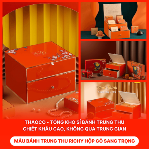 Bánh Trung Thu Richy Hộp Gỗ Sang Trọng