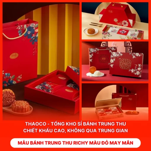 Bánh Trung Thu Richy Màu Đỏ May Mắn