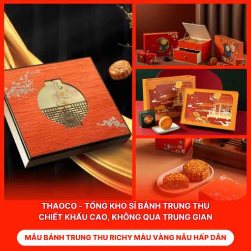 Bánh Trung Thu Richy Màu Vàng Nâu Hấp Dẫn