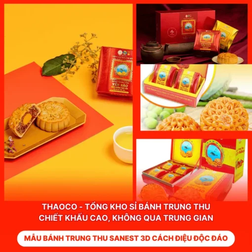 Bánh Trung Thu Sanest 3D Cách Điệu Độc Đáo