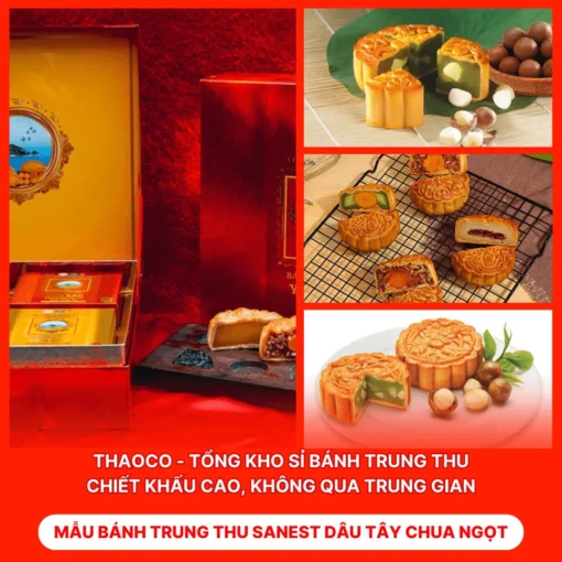 Bánh Trung Thu Sanest Dâu Tây Chua Ngọt