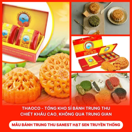 Bánh Trung Thu Sanest Hạt Sen Truyền Thống