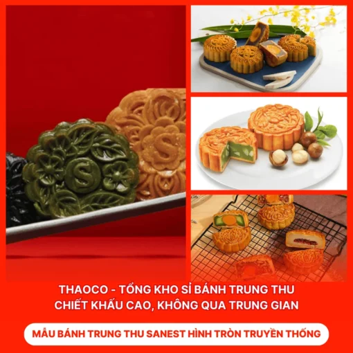Bánh Trung Thu Sanest Hình Tròn Truyền Thống