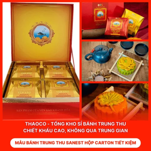 Bánh Trung Thu Sanest Hộp Carton Tiết Kiệm