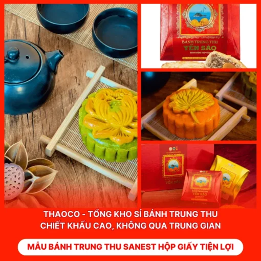 Bánh Trung Thu Sanest Hộp Giấy Tiện Lợi