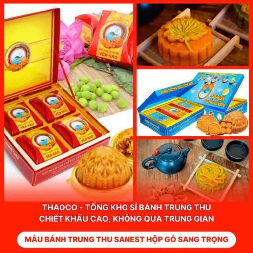 Bánh Trung Thu Sanest Hộp Gỗ Sang Trọng