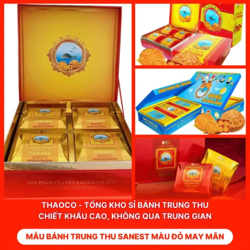 Bánh Trung Thu Sanest Màu Đỏ May Mắn