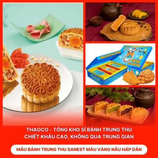 Bánh Trung Thu Sanest Màu Vàng Nâu Hấp Dẫn