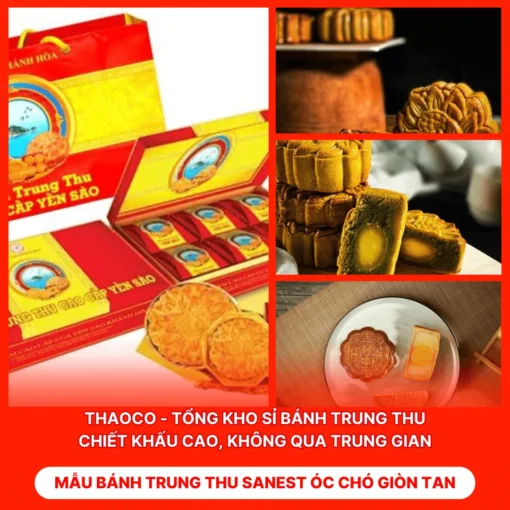 Bánh Trung Thu Sanest Óc Chó Giòn Tan