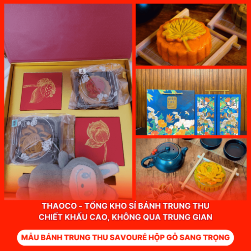 Bánh Trung Thu Savouré Hộp Gỗ Sang Trọng