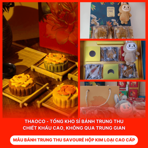 Bánh Trung Thu Savouré Hộp Kim Loại Cao Cấp