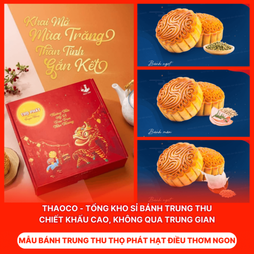 Bánh Trung Thu Thọ Phát Hạt Điều Thơm Ngon