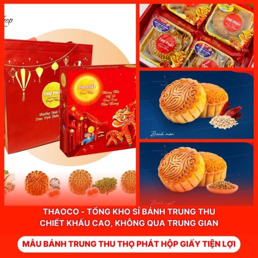 Bánh Trung Thu Thọ Phát Hộp Giấy Tiện Lợi