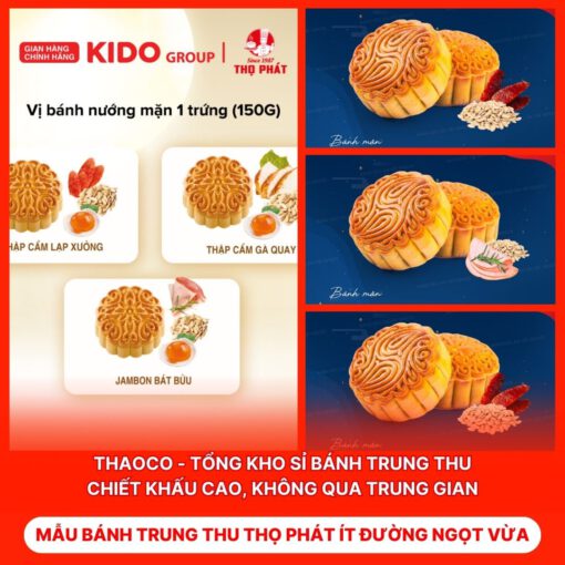 Bánh Trung Thu Thọ Phát Ít Đường Ngọt Vừa