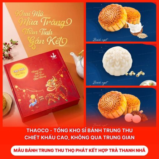 Bánh Trung Thu Thọ Phát Kết Hợp Trà Thanh Nhã