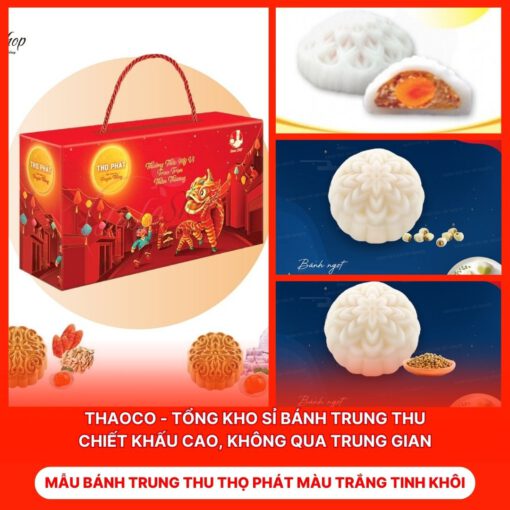 Bánh Trung Thu Thọ Phát Màu Trắng Tinh Khôi