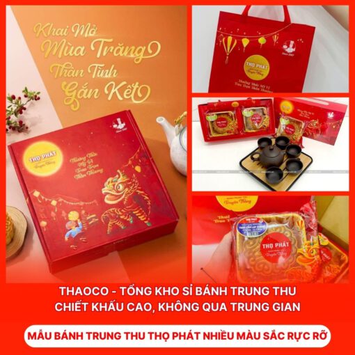 Bánh Trung Thu Thọ Phát Nhiều Màu Sắc Rực Rỡ