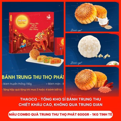 Combo Quà Trung Thu Thọ Phát 600gr - 1KG Tinh Tế