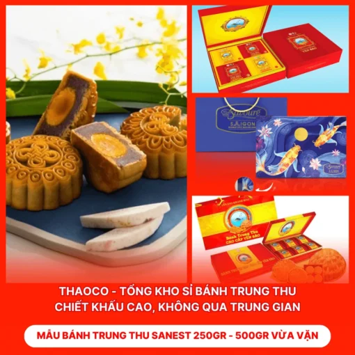 Bánh Trung Thu Sanest Yến Sào Khánh Hòa 250gr - 500gr Vừa Vặn