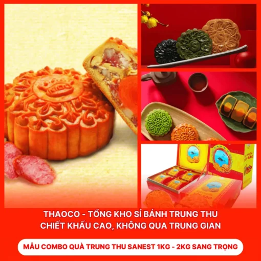 Combo Quà Trung Thu Sanest 1KG - 2KG Sang Trọng
