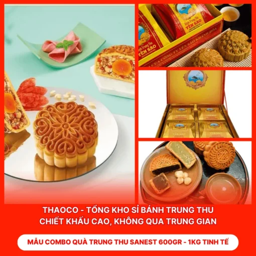 Combo Quà Trung Thu Sanest 600gr - 1KG Tinh Tế